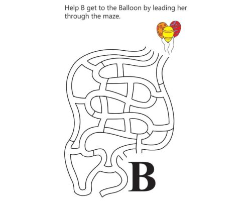 Letter B Maze Worksheet
