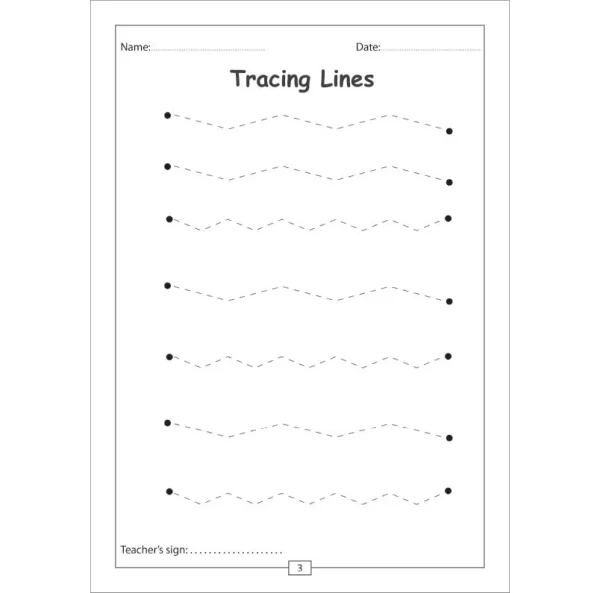 Trace zigzag lines worksheet