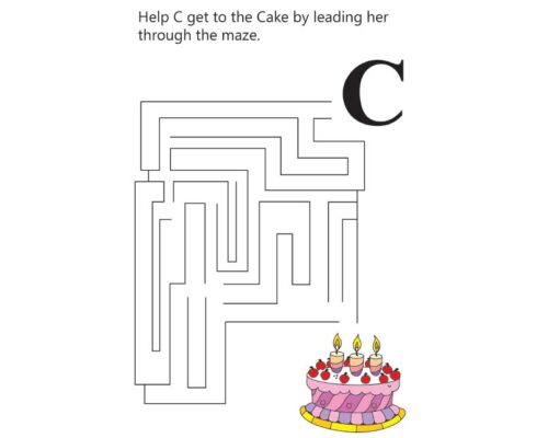 Letter C Maze Worksheet