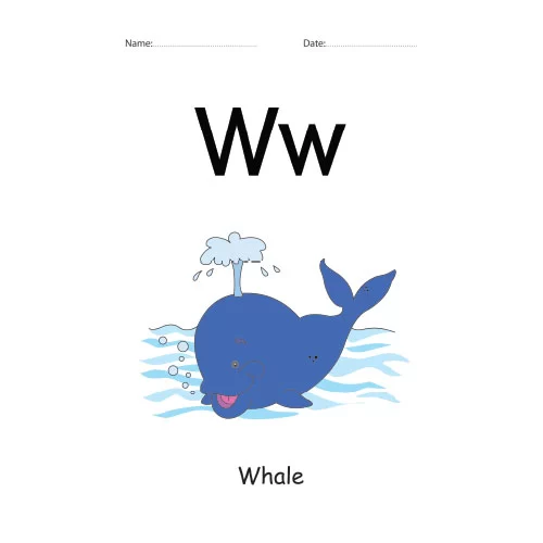 Letter W Identification colorful worksheet