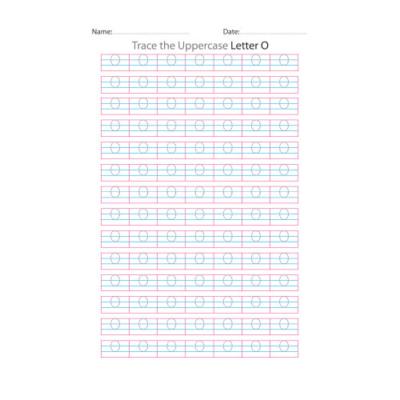 Uppercase Letter O Tracing Worksheets