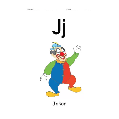 Letter J Identification colorful worksheet