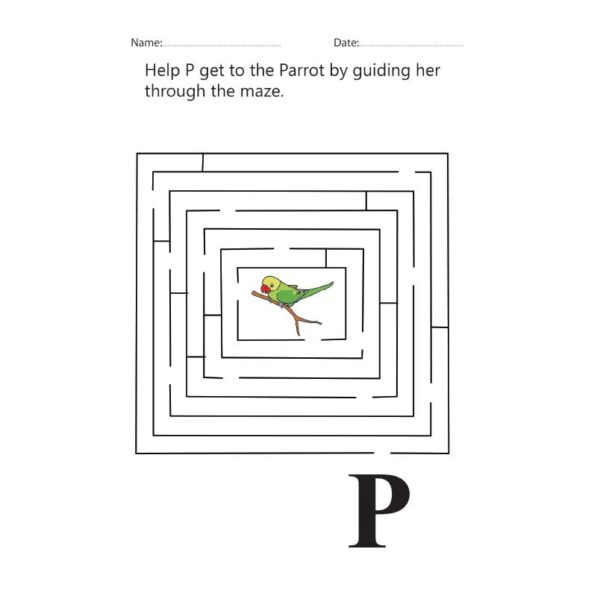 Letter P Maze Worksheet