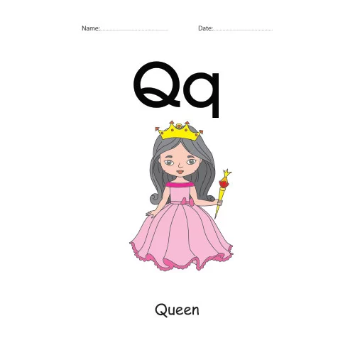 Letter Q Identification colorful worksheet