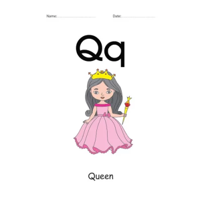 Letter Q Identification colorful worksheet