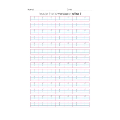Lowercase Letter f Tracing Worksheets