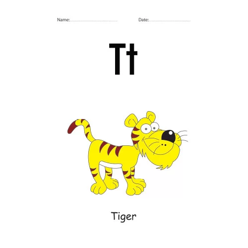 Letter T Identification colorful worksheet