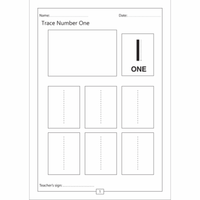 Trace Number 1 Worksheet
