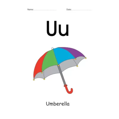 Letter U Identification colorful worksheet