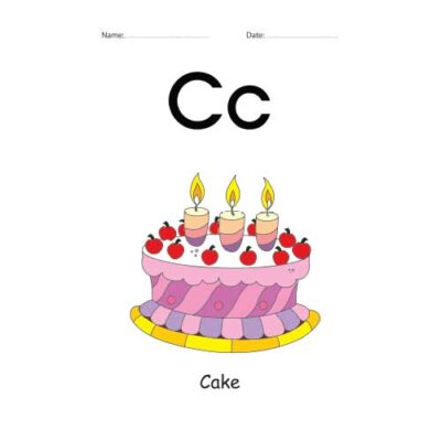 Letter C Identification colorful worksheet