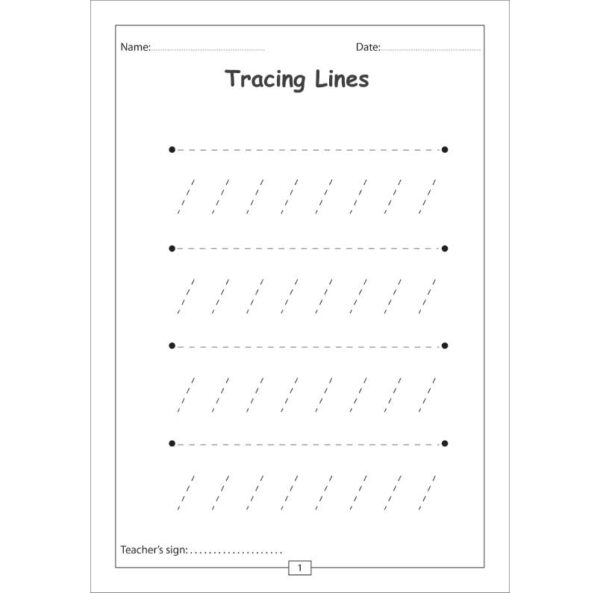 Slanting lines worksheet