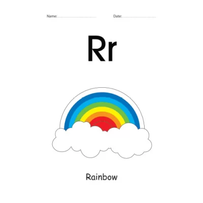 Letter R Identification colorful worksheet