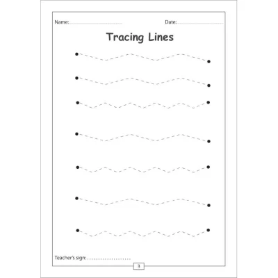 Trace zigzag lines worksheet