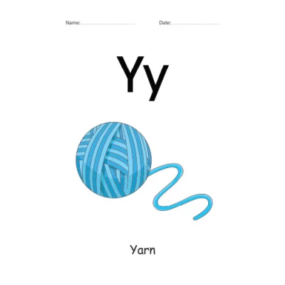 Letter Y Identification colorful worksheet