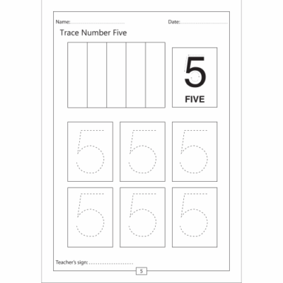 Trace Number 5 Worksheet