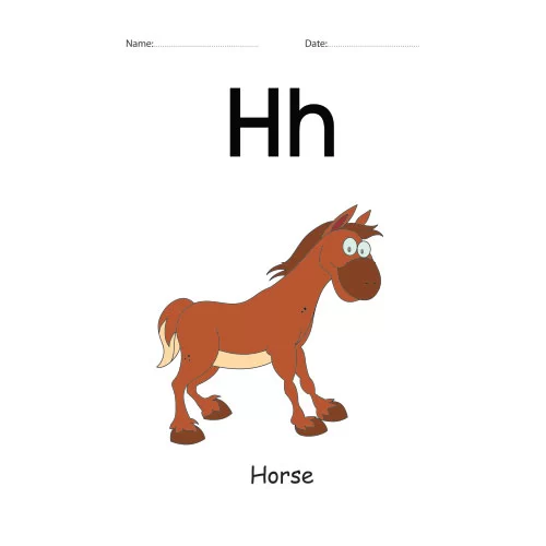 Letter H Identification colorful worksheet