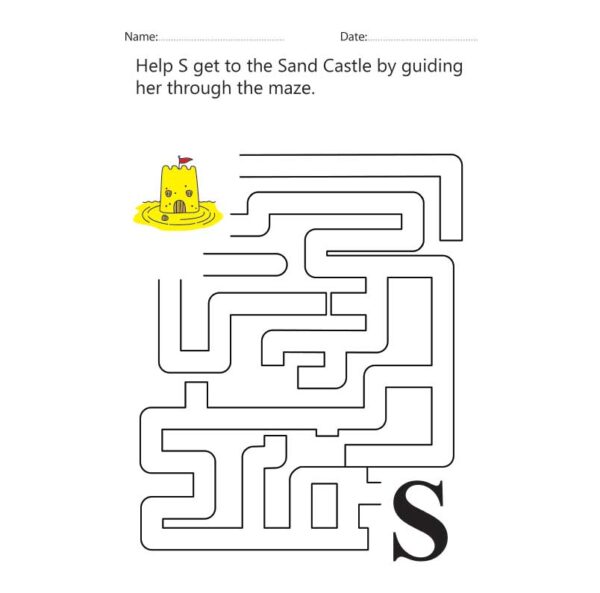 Letter S Maze Worksheet