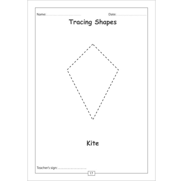 Trace Kite Worksheet