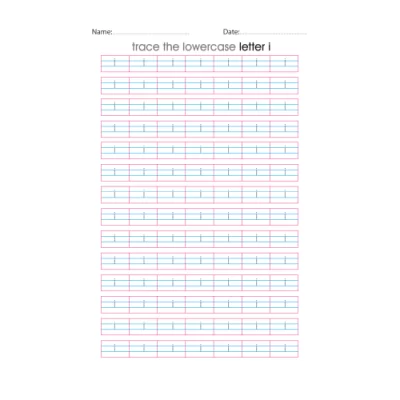 Lowercase Letter i Tracing Worksheets