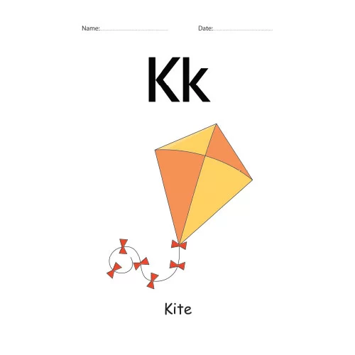 Letter K Identification colorful worksheet